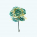 2" Diameter Paper Flower 6X12 | Aqua